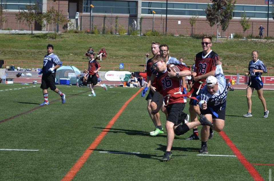 people playing flag football