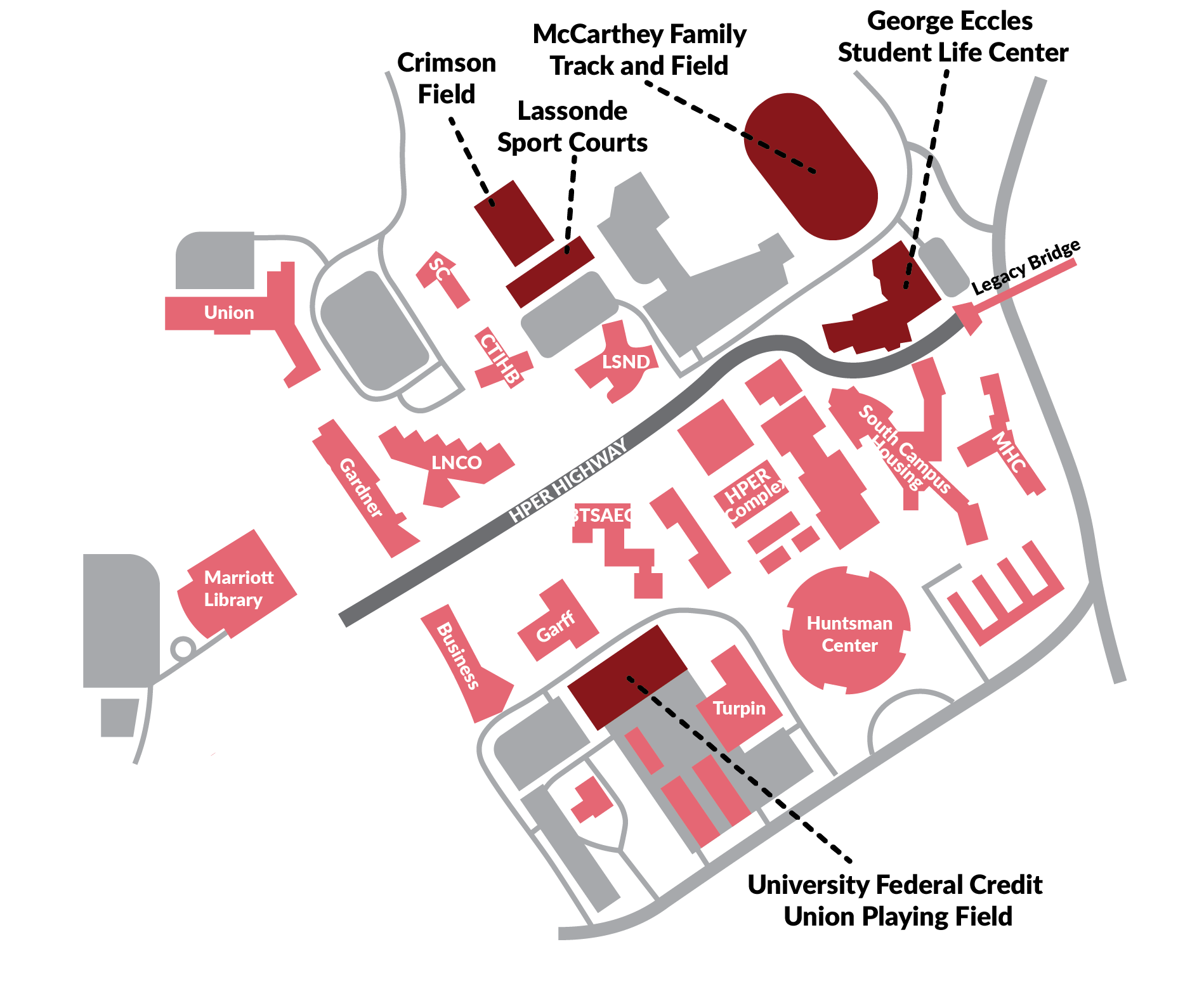 map of campus recreation services facilities